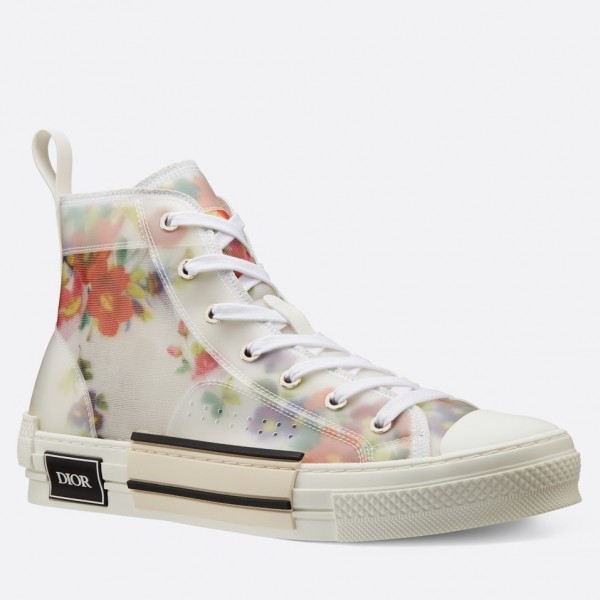 Dior B23 High-top Sneaker In Flowers Technical Canvas