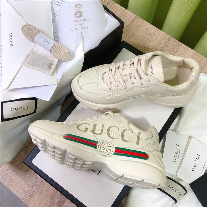 Gucci Rhyton Gucci logo leather sneakers
